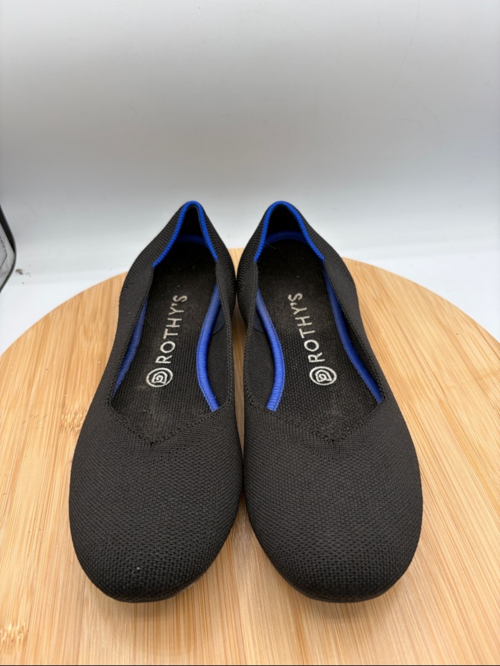 Rothy’s The Flat Round Toe Women's Size 9 Black Flats Comfort Slip On Shoes - Picture 5 of 13